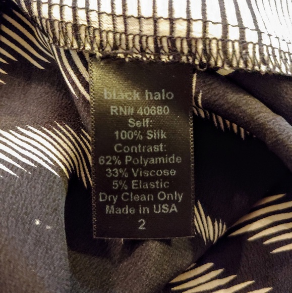 Black Halo black and white dress - Picture 4 of 6